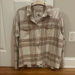 AE Plaid Button-Up Shacket